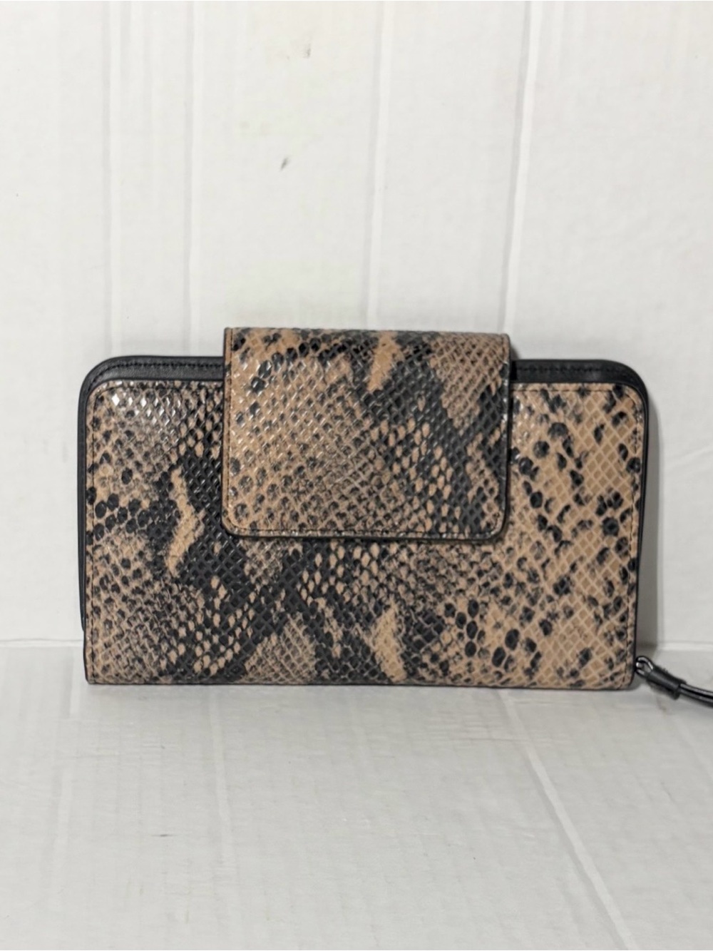 All Saints Snakeskin Leather Wallet